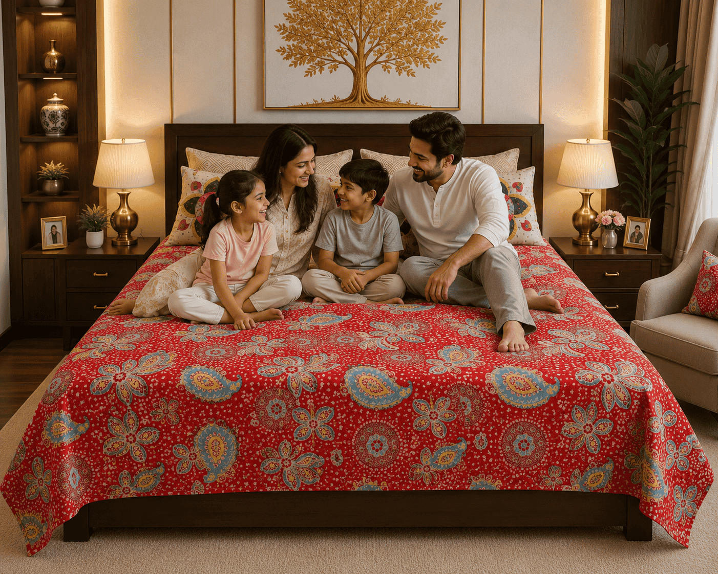 Floral Kantha Bed Cover343 (1)