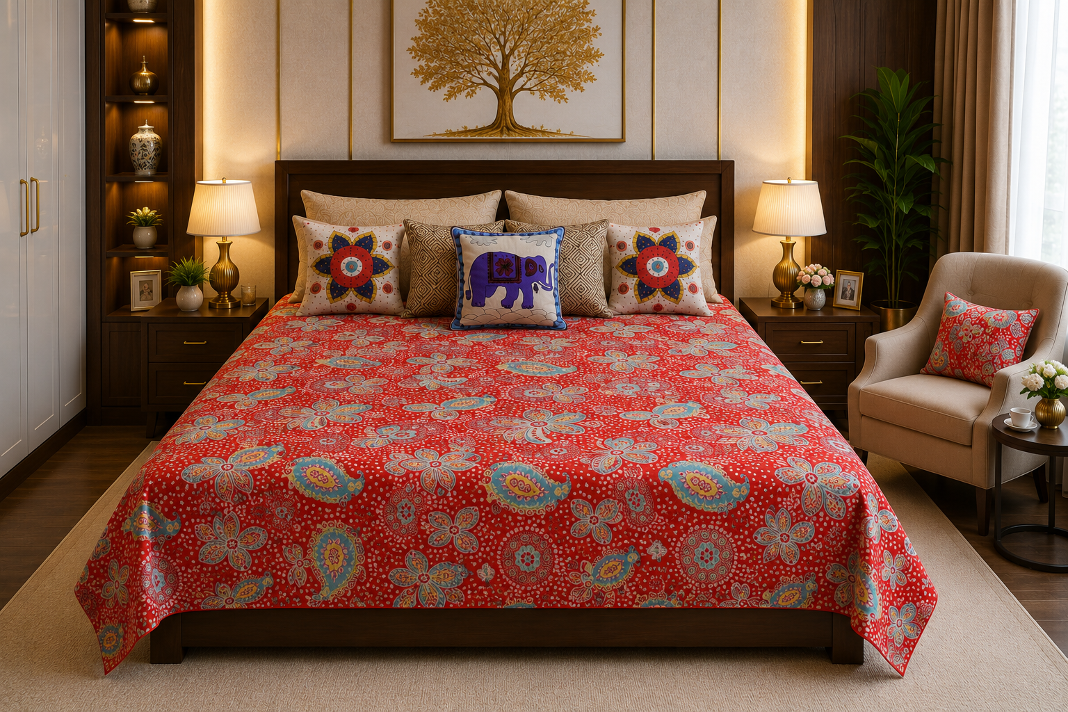 Floral Kantha Bed Cover66